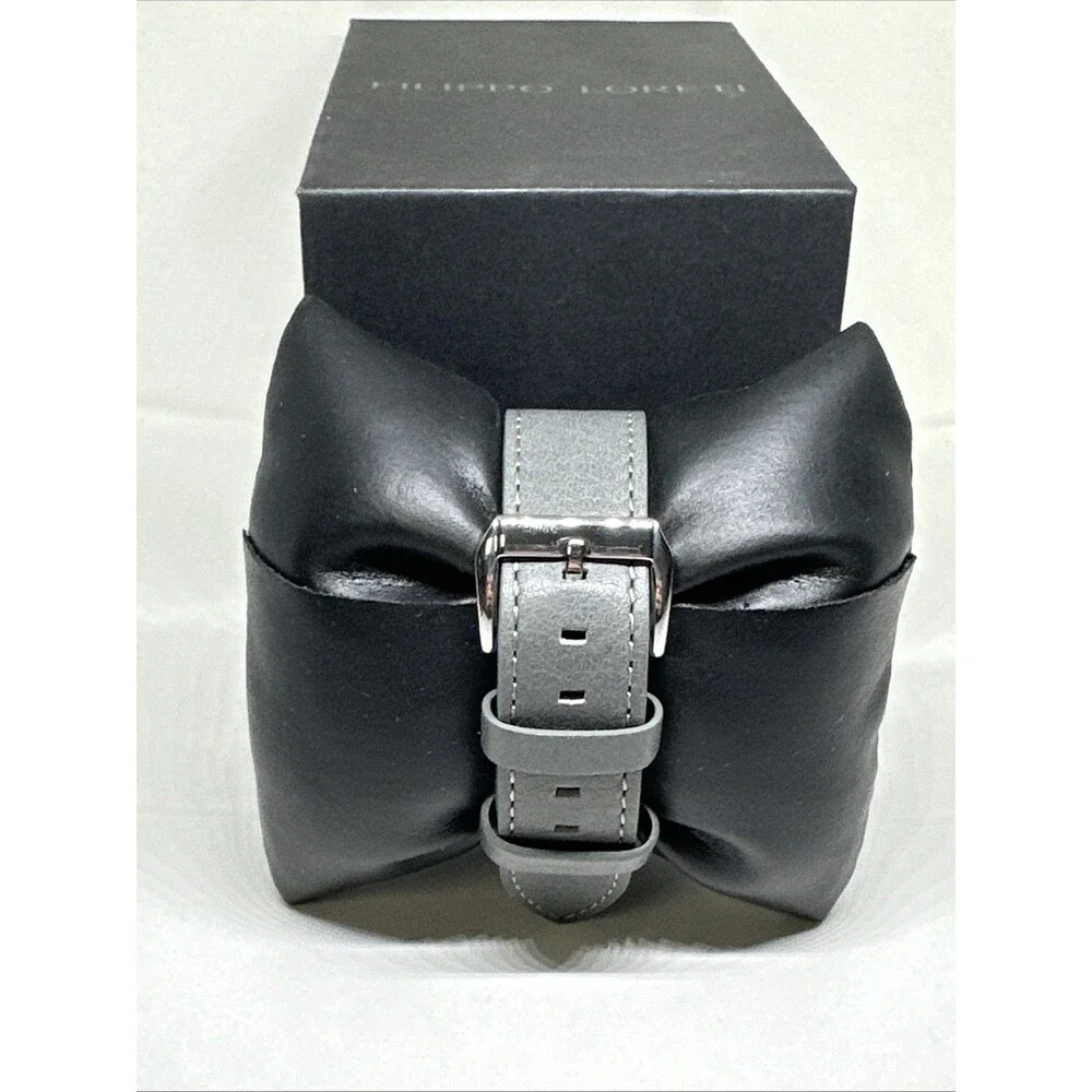 Filippo Loreti Unisex Gray Leather Straps Analog Dial Quartz Wrist Watch NSD34